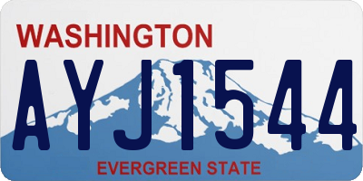 WA license plate AYJ1544