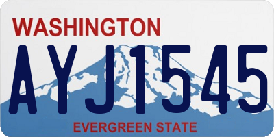 WA license plate AYJ1545