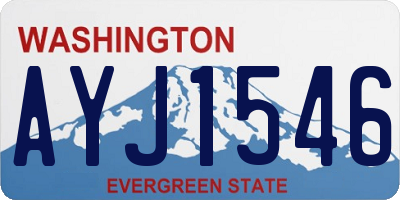 WA license plate AYJ1546