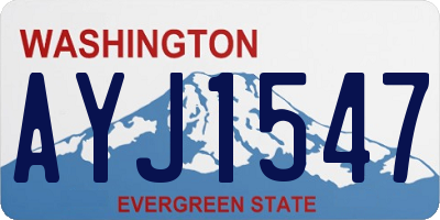 WA license plate AYJ1547