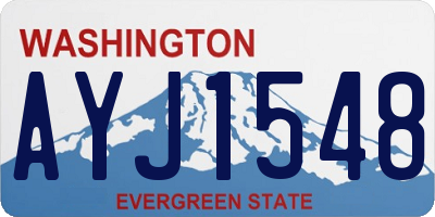 WA license plate AYJ1548