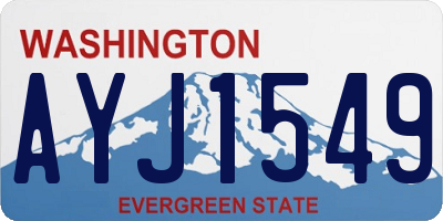 WA license plate AYJ1549