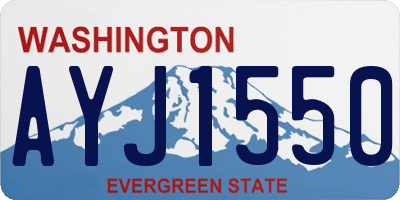 WA license plate AYJ1550