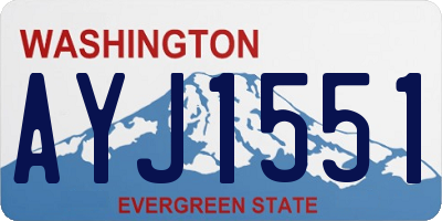 WA license plate AYJ1551
