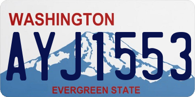 WA license plate AYJ1553