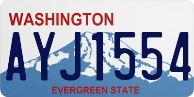 WA license plate AYJ1554