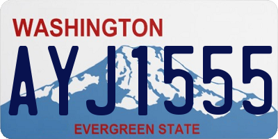 WA license plate AYJ1555
