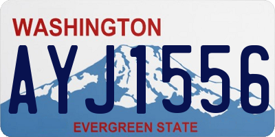 WA license plate AYJ1556