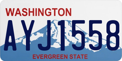 WA license plate AYJ1558