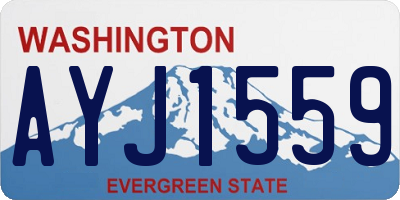 WA license plate AYJ1559