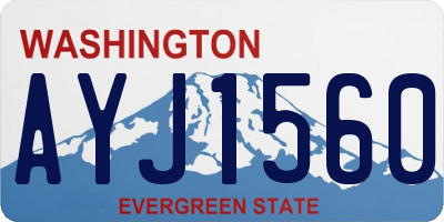 WA license plate AYJ1560