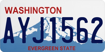 WA license plate AYJ1562
