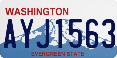 WA license plate AYJ1563