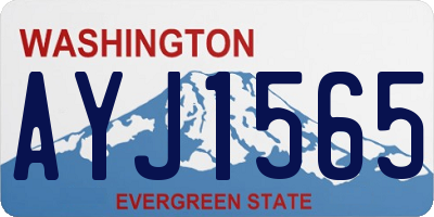WA license plate AYJ1565