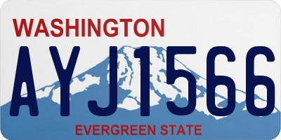 WA license plate AYJ1566