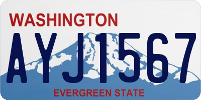 WA license plate AYJ1567