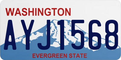 WA license plate AYJ1568