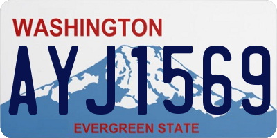 WA license plate AYJ1569