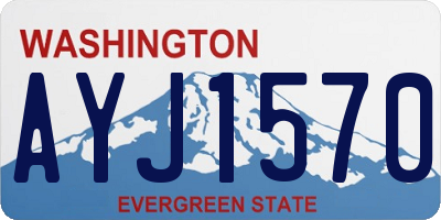 WA license plate AYJ1570