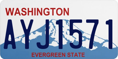 WA license plate AYJ1571