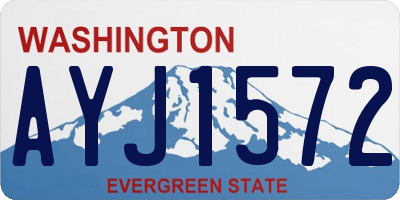 WA license plate AYJ1572