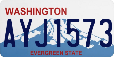 WA license plate AYJ1573