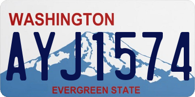 WA license plate AYJ1574