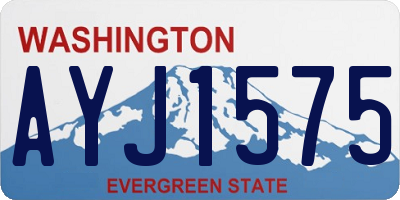 WA license plate AYJ1575