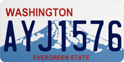 WA license plate AYJ1576