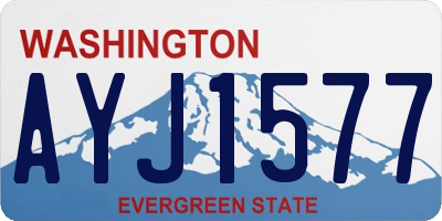 WA license plate AYJ1577