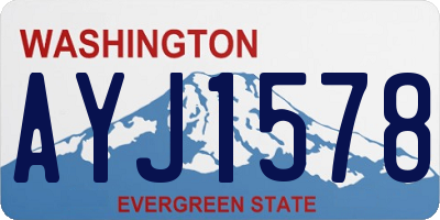 WA license plate AYJ1578