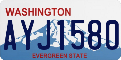 WA license plate AYJ1580