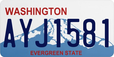 WA license plate AYJ1581