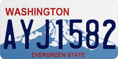 WA license plate AYJ1582