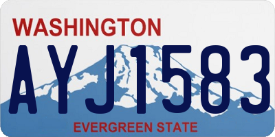 WA license plate AYJ1583