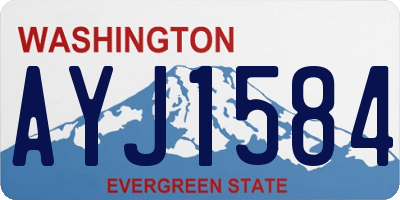 WA license plate AYJ1584