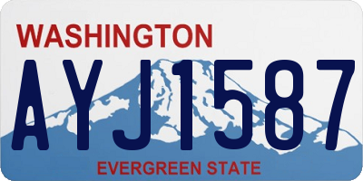 WA license plate AYJ1587