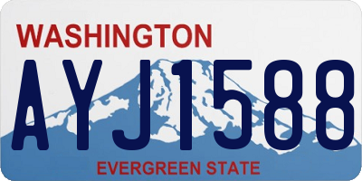 WA license plate AYJ1588