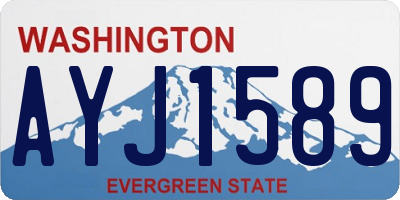 WA license plate AYJ1589