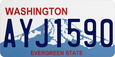 WA license plate AYJ1590