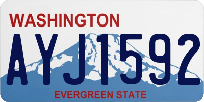 WA license plate AYJ1592
