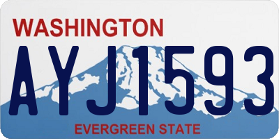 WA license plate AYJ1593