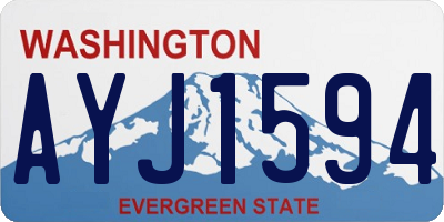 WA license plate AYJ1594