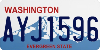 WA license plate AYJ1596