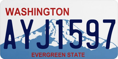 WA license plate AYJ1597