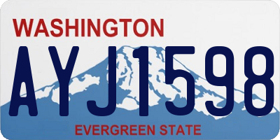 WA license plate AYJ1598