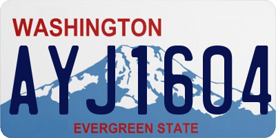 WA license plate AYJ1604