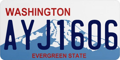 WA license plate AYJ1606