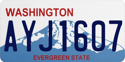WA license plate AYJ1607
