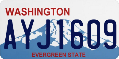 WA license plate AYJ1609